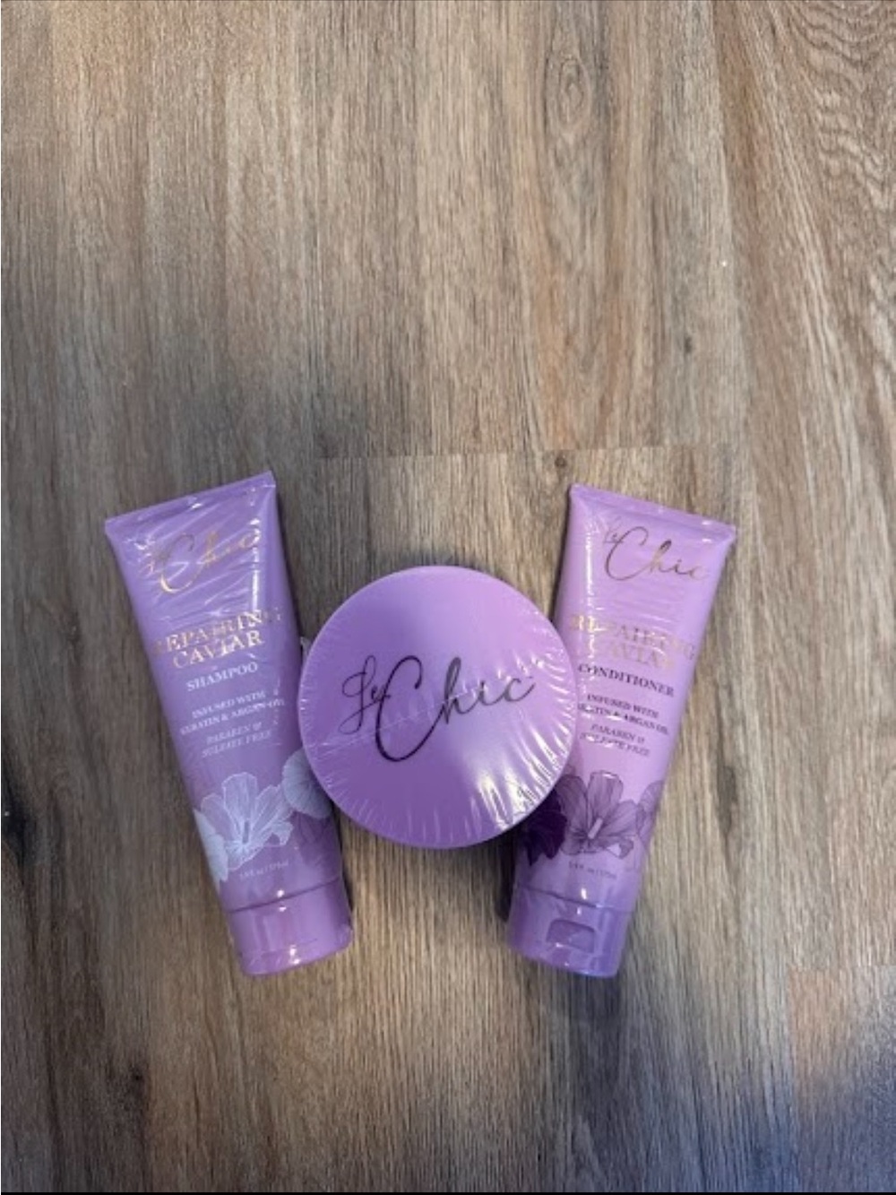 Shampoo, conditioner and mask